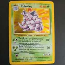 Pokemon TCG Base Set Nidoking Holo Rare Card 11/102 - Image 1