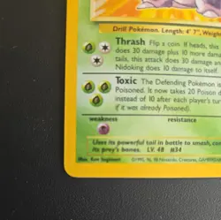 Pokemon TCG Base Set Nidoking Holo Rare Card 11/102 - Image 2