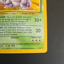 Pokemon TCG Base Set Nidoking Holo Rare Card 11/102 - Image 3