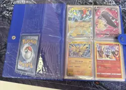 1999 Pokemon Charmander Blue Collector's Album Vintage Pocket Binder + Cards Lot - Image 4