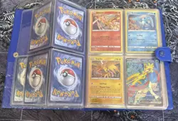 1999 Pokemon Charmander Blue Collector's Album Vintage Pocket Binder + Cards Lot - Image 5