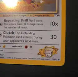 Pokemon TCG Gym Heroes Lt. Surge's Fearow Holo Card 7/132 Unlimited SWIRL NM - Image 5