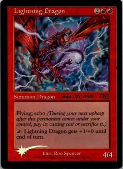 Lightning Dragon 4 Prerelease Card LP MTG - Image 1