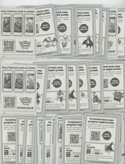 Lot of (96) Pokemon Phantasmal Flame Promo Insert Cards Indonesian - Image 1