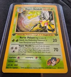 Pokemon Koga's Beedrill 1st Edition Holo Rare Gym Challenge 9/132 WOTC Card - Image 2