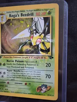 Pokemon Koga's Beedrill 1st Edition Holo Rare Gym Challenge 9/132 WOTC Card - Image 3