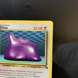 Ditto Fossil 18/62 Regular Card Keiji Kinebuchi Pokemon TCG 1999 Nm - Image 4