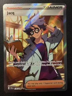 2023 Pokemon Scarlet & Violet Base Jacq 236/198 ULTRA RARE FULL ART HOLO Card! - Image 1