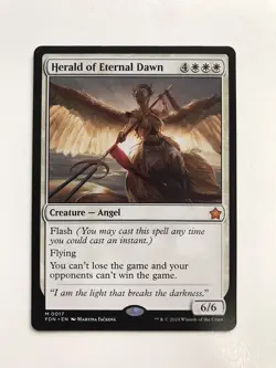 Herald of Eternal Dawn MTG Magic the Gathering Card NM Near Mint FDN - Image 1