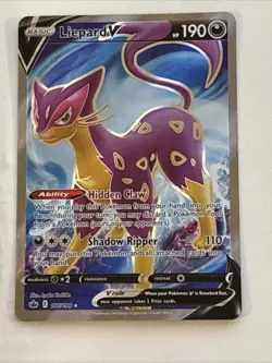 Pokemon Liepard v TCG Sword & Shield Chilling Reign Holo Ultra Rare Card 180/198 - Image 1