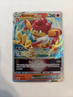 Pokemon TCG: Simisear VSTAR 023/159 Crown Zenith Ultra Rare Holo MINT Card - Image 1