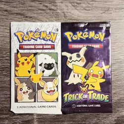 Pokemon TCG Trick or Trade Booster Pack Lot 2 Packs 3 Cards Each Sealed - Image 1
