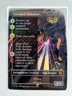 FIN0356 Summon: Bahamut [Borderless Foil] - Final Fantasy - Magic the Gathering - Image 1