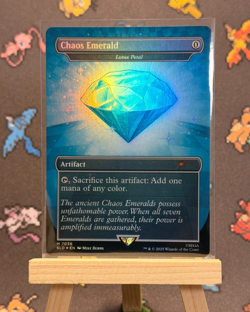 Chaos Emerald Lotus Petal Blue 7036 NM FOIL - MTG Secret Lair Sonic the Hedgehog - Image 1