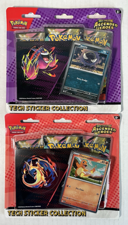 2X Pokemon Ascended Heroes Tech Sticker Collection Set GASTLY & CHARMANDER - Image 1