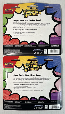 2X Pokemon Ascended Heroes Tech Sticker Collection Set GASTLY & CHARMANDER - Image 2