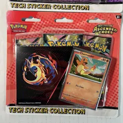 2X Pokemon Ascended Heroes Tech Sticker Collection Set GASTLY & CHARMANDER - Image 4