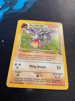 Pokemon TCG Aerodactyl - 1/62 Fossil Holo LP+ - Image 2