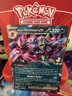 Pokemon Marnie's Grimmsnarl EX 136/182 Destined Rivals Double Rare Holo NM - Image 2