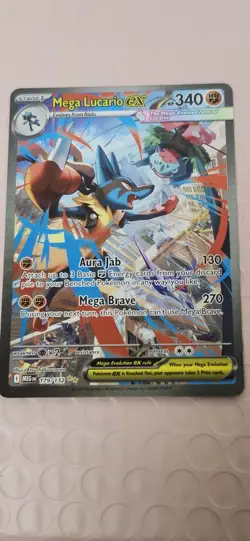 Pokemon Mega Evolution Mega Lucario Ex 179/132 SIR~FRESH OUT OF PACK ~ EXCELLENT - Image 1