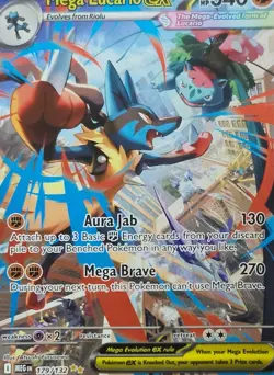 Pokemon Mega Evolution Mega Lucario Ex 179/132 SIR~FRESH OUT OF PACK ~ EXCELLENT - Image 2
