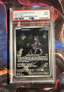 Pokemon 2023 SVP EN-SV Promo 151 Ultra-Premium Collection #052 Mewtwo PSA 9 Mint - Image 1