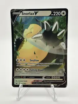 Snorlax V 141/202 Sword & Shield 2020 Ultra Rare Holofoil Pokemon TCG Card - Image 1