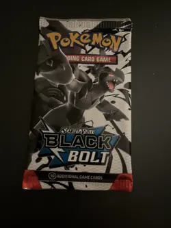 Heavy 22.65g Pokemon TCG SV 10.5 Black Bolt Booster Pack Sealed! - Image 2