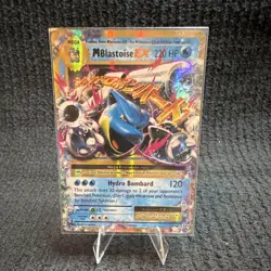 Pokemon M Blastoise EX 22/108 XY Ultra Rare Mega Full Art Holo 220 HP - Image 1