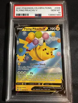 2021 Pokemon Celebrations Flying Pikachu 006 PSA 10 - Image 1