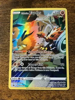 Pokemon Galarian Zapdos TCG SWSH283 Crown Zenith Black Star Promo - Image 1