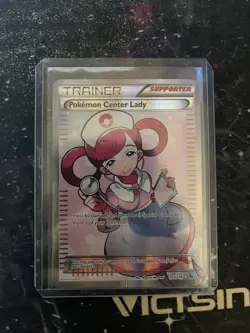 Pokemon Center Lady 105/106 Flashfire Holo Full Art Trainer MP-HP - Image 1