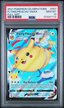 2021 Pokemon Celebrations #007 Flying Pikachu Vmax Full Art PSA 10 (114) - Image 1