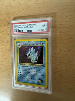 Swirl 2000 Pokemon Giovanni's Gyarados Holo Rare 5/132 Gym Challenge PSA 9 Mint - Image 3