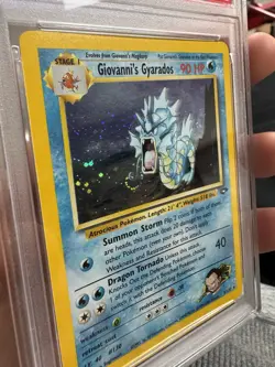 Swirl 2000 Pokemon Giovanni's Gyarados Holo Rare 5/132 Gym Challenge PSA 9 Mint - Image 5