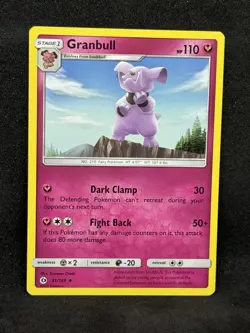 Pokemon TCG Sun and Moon Base Set Granbull 91/149 MP - Image 1
