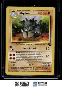 1999 Pokemon Classic - Jungle Rhydon #45/64 Stage 1/Uncommon - Image 1