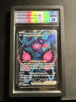 2024 POKEMON SFA EN-SHROUDED FABLE ULTRA RARE #085 PECHARUNT GEM MT 10 P10 Grade - Image 1