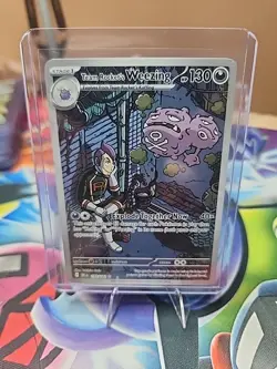Pokemon TCG Destined Rivals Team Rocket’s Weezing #199/182 Illustration Rare NM - Image 1