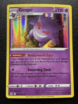 2022 Pokemon Lost Origins Gengar #66 Holo Rare LP - Image 1