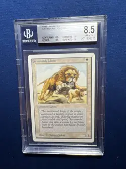 MTG Unlimited Savannah Lions BGS 8.5 Quad++ Nm-Mt+ (9 corners and surface) 1993 - Image 1