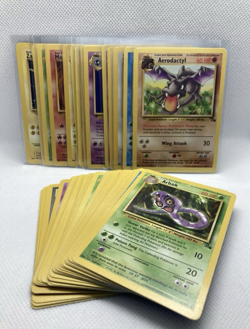 Complete Fossil Set Rares Commons Uncommons NM-PL Non Holo Vintage Pokemon Cards - Image 1