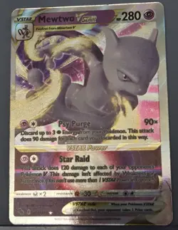 Pokemon Mewtwo VStar HP280 Holo Rare 031/078 Pokemon Go 2022 PF NM - Image 1