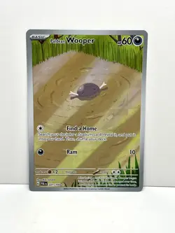 Pokemon TCG Paldean Wooper 221/193 SV02: Paldea Evolved Illustration Rare - NM - Image 1