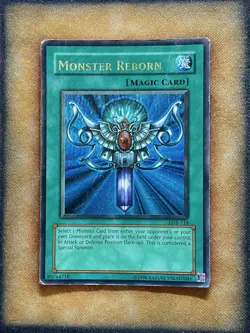 Yugioh Monster Reborn LOB-118 Ultra Rare Original Print HP - Image 3