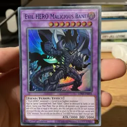 LDS3-EN033 Evil HERO Malicious Bane Blue Ultra Rare 1st Edition NM YuGiOh - Image 1