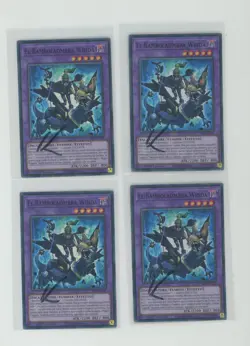 Lot (4) Yu-Gi-Oh! RA04-EN052 El Shaddoll Winda Super Rare Foil Bleed Missprint - Image 1