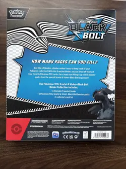 Pokemon TCG 2 Scarlet & Violet BLACK BOLT Binder Collection New/Sealed - Image 2