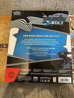 Pokemon TCG: Scarlet & Violet Black Bolt Binder collection - New & Sealed - Image 1
