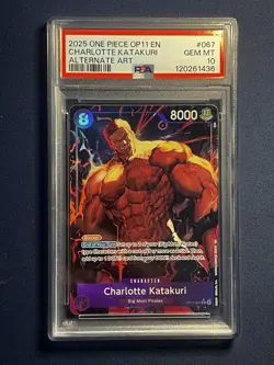 Charlotte Katakuri Alt Art PSA 10 - One Piece OP11-067 A Fist of Divine Speed EN - Image 1